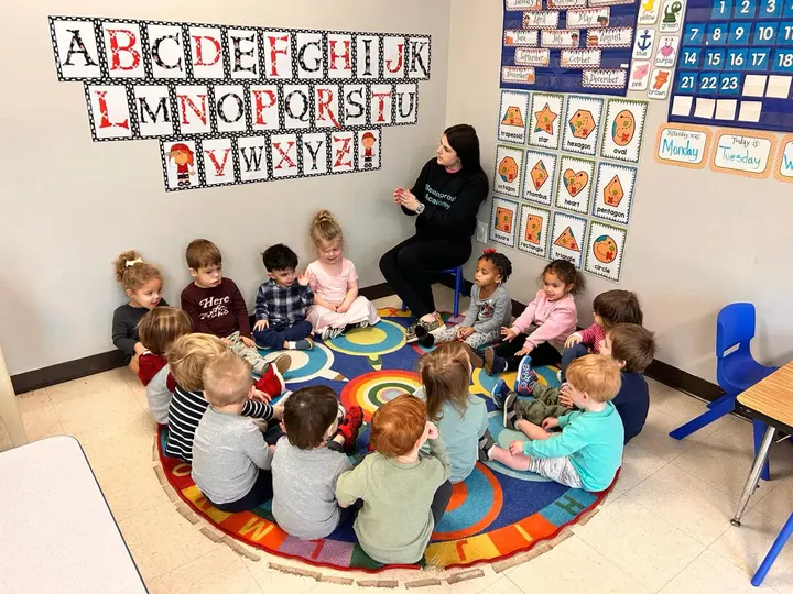 Circle time in a Beansprout Academy classroom