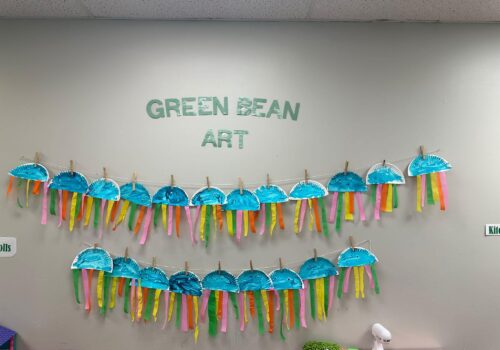 green bean art wall
